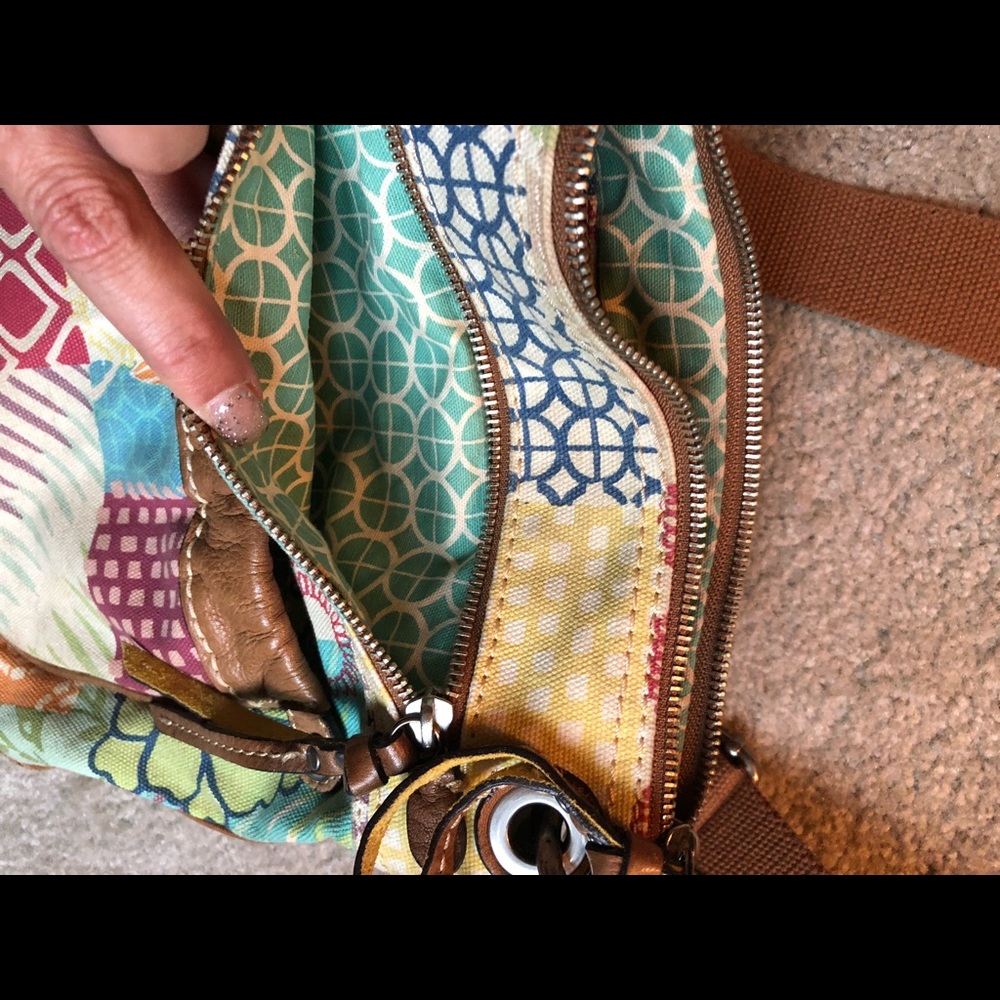 Fossil Multicolor Patchwork Shoulder Bag - image 3